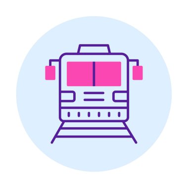 tren simgesi, vektör illüstrasyonu 
