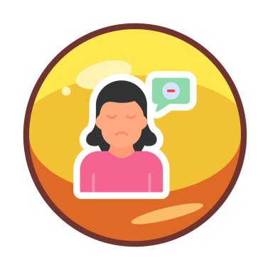 Negatif Düşünce konsepti ikon vektör çizimi