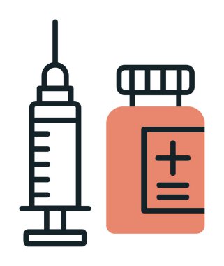 Aşılama web simgesi, vektör illüstrasyonu