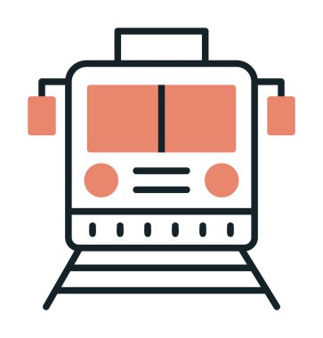 tren simgesi, vektör illüstrasyonu 