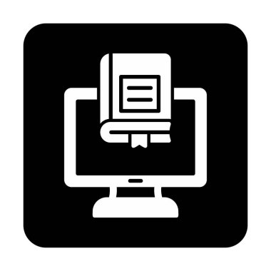 çevrimiçi kütüphane rengi vektör illüstrasyonu                        