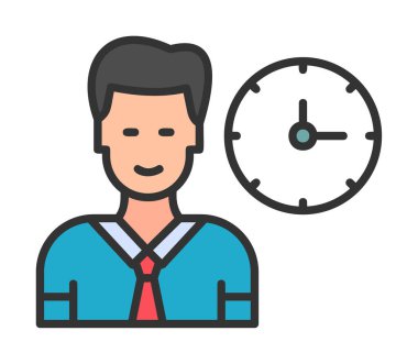 Çalışma Zamanı web simgesi vektör illüstrasyonu