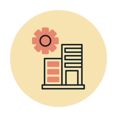 Bakım daireleri simge vektör illüstrasyonu 