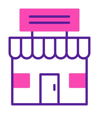 dükkan simgesi, vektör illüstrasyonu basit tasarım