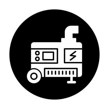 Elektrik Üretici simgesinin vektör çizimi                                        
