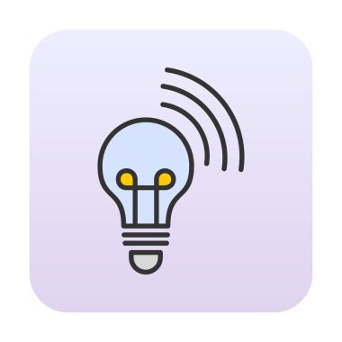 Akıllı ampul ikonu vektör illüstrasyonu 