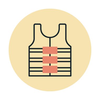 Can yeleği simge vektör çizim