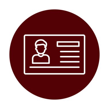 Visa belgesi simgesinin vektör illüstrasyonu 