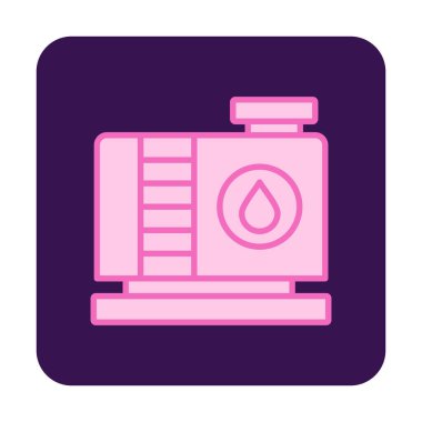 Fabrika tankı simgesi, vektör illüstrasyonu