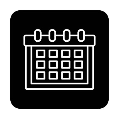 Takvim simgesi, vektör çizimi