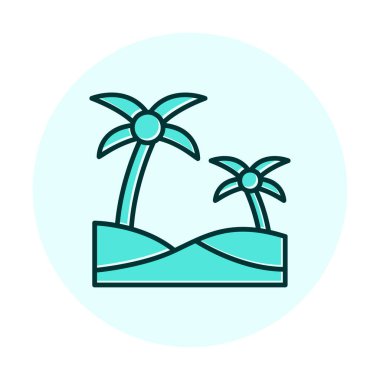 plaj simgesi vektörü beyaz arkaplanda izole edildi