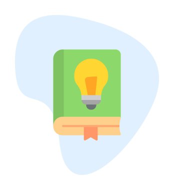 Fizik Kitabı vektör illüstrasyonu, simge ögesi arkaplanı