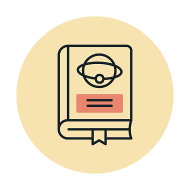 Vektör illüstrasyonu, Astronomi Kitabı simgesi  