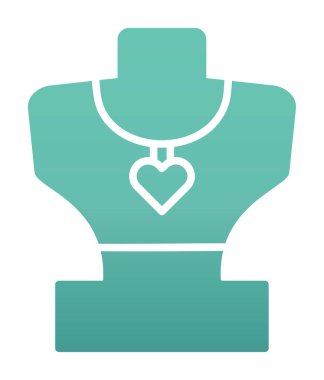 Kolye düz simgesi, vektör çizim                  