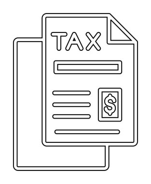 vergi ödeme ikonu vektör illüstrasyonu