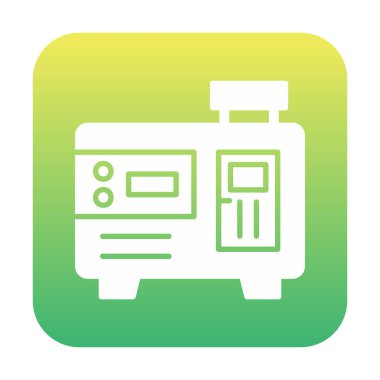 Elektrik jeneratörü çizgi simgesi biçimi, vektör illüstrasyon tasarımı