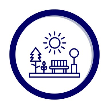 Yedek vektör renk simgesine sahip park 