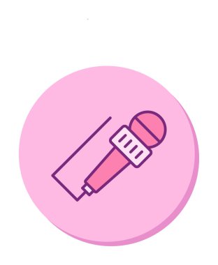 mikrofon web simge vektör çizim 