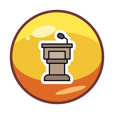 Podyum simgesinin vektör illüstrasyonu 