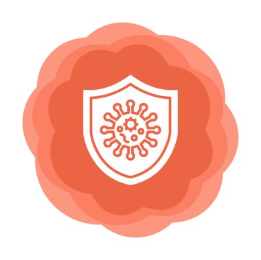 Virüs koruma simgesi vektör illüstrasyonu