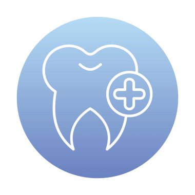  Diş simgesi, vektör çizimi  