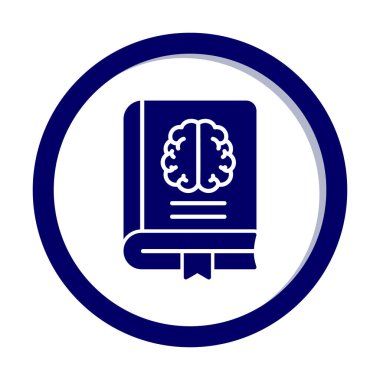 Nöroloji Kitabı web simgesi vektör illüstrasyonu