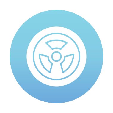 Radyasyon işareti. Web simgesi basit tasarım