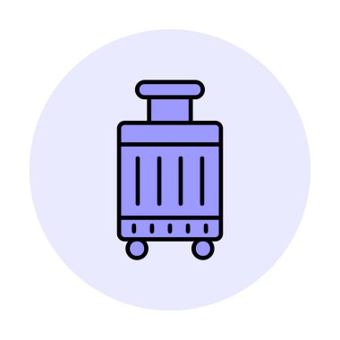 bavul ikonu vektör illüstrasyonu 