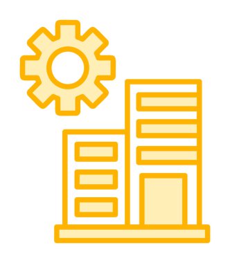 Bakım daireleri simge vektör illüstrasyonu 