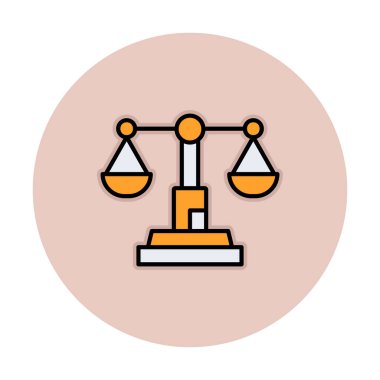 Basit adalet ölçekli denge simgesi tasarımı