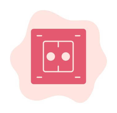 Modern Elektrik Soket simgesinin vektör illüstrasyonu       