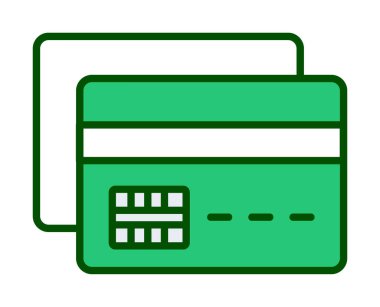 Basit modern kredi yassı simgesi