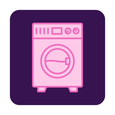 çamaşır makinesi simgesi. Basit resimleme