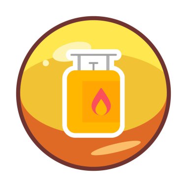 gaz tankı ikonu vektör illüstrasyonu