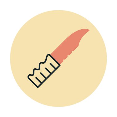 Basit bıçak simgesi vektör çizimi