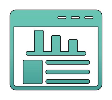 İstatistik simgesinin web vektör çizimi           