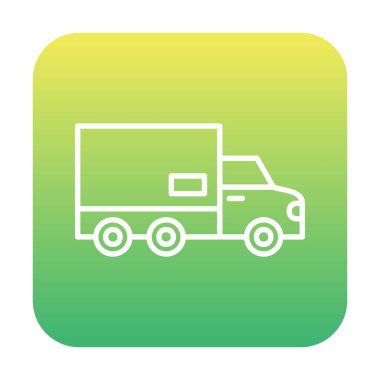 dağıtım kamyonu simgesi, vektör illüstrasyonu