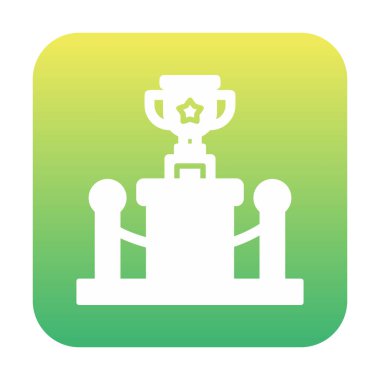 Ödül kupası ikonu vektör illüstrasyonu. Kadeh.                          