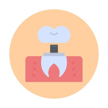 Dentistry implant icon outline vector. Dental tooth. 