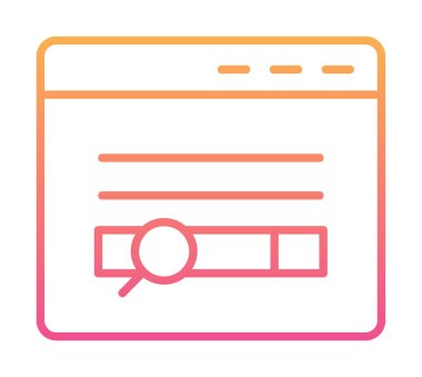 Düz simge, vektör illüstrasyonu taranıyor