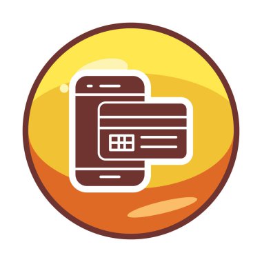 Kart ödemesi. Mobil ödeme ana hatları vektör simgesi