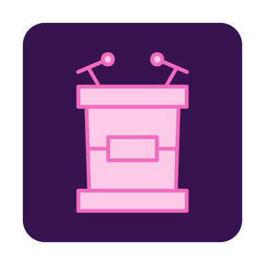 Modern Tribune simgesinin vektör çizimi                     