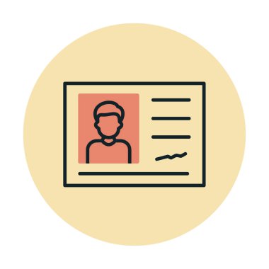 Tanımlama kartı vektör illüstrasyonu