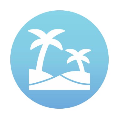 plaj simgesi vektörü beyaz arkaplanda izole edildi