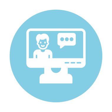 TV haber simgesi, vektör illüstrasyonu basit tasarım