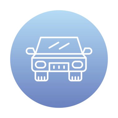 Araba düz simgesi. Vektör çizim 