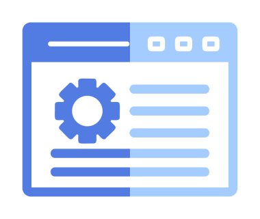 Ağ ayarı. Web simgesi basit illüstrasyon 