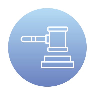 Yargıç Tokmak ikonu. vektör çizimi tasarımı