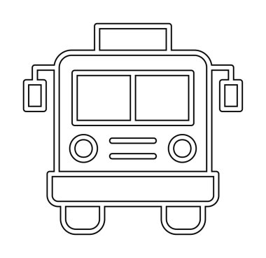 bus simgesi, vektör illüstrasyonu