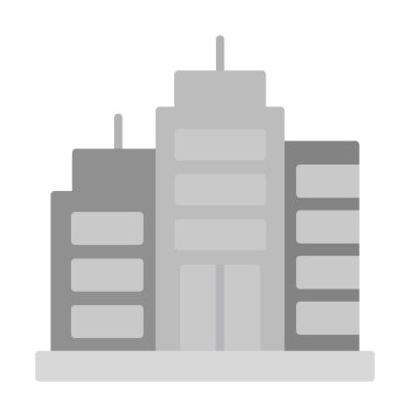 Şehir binası simgesi, vektör illüstrasyonu basit tasarım